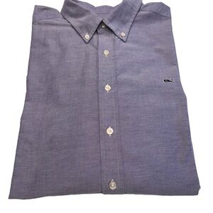 Vineyard Vines Long Sleeve Button Up Oxford Shirt Mens XXL Blue Slim Fit